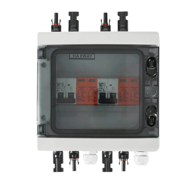 PV Überspannungs- und Überstromschutz 1000V C32A Automat 2-String mit MC4 Steckern