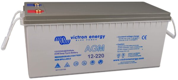 Victron Energy 12V 220Ah AGM Deep Cycle Batt. (M8) BAT412201085